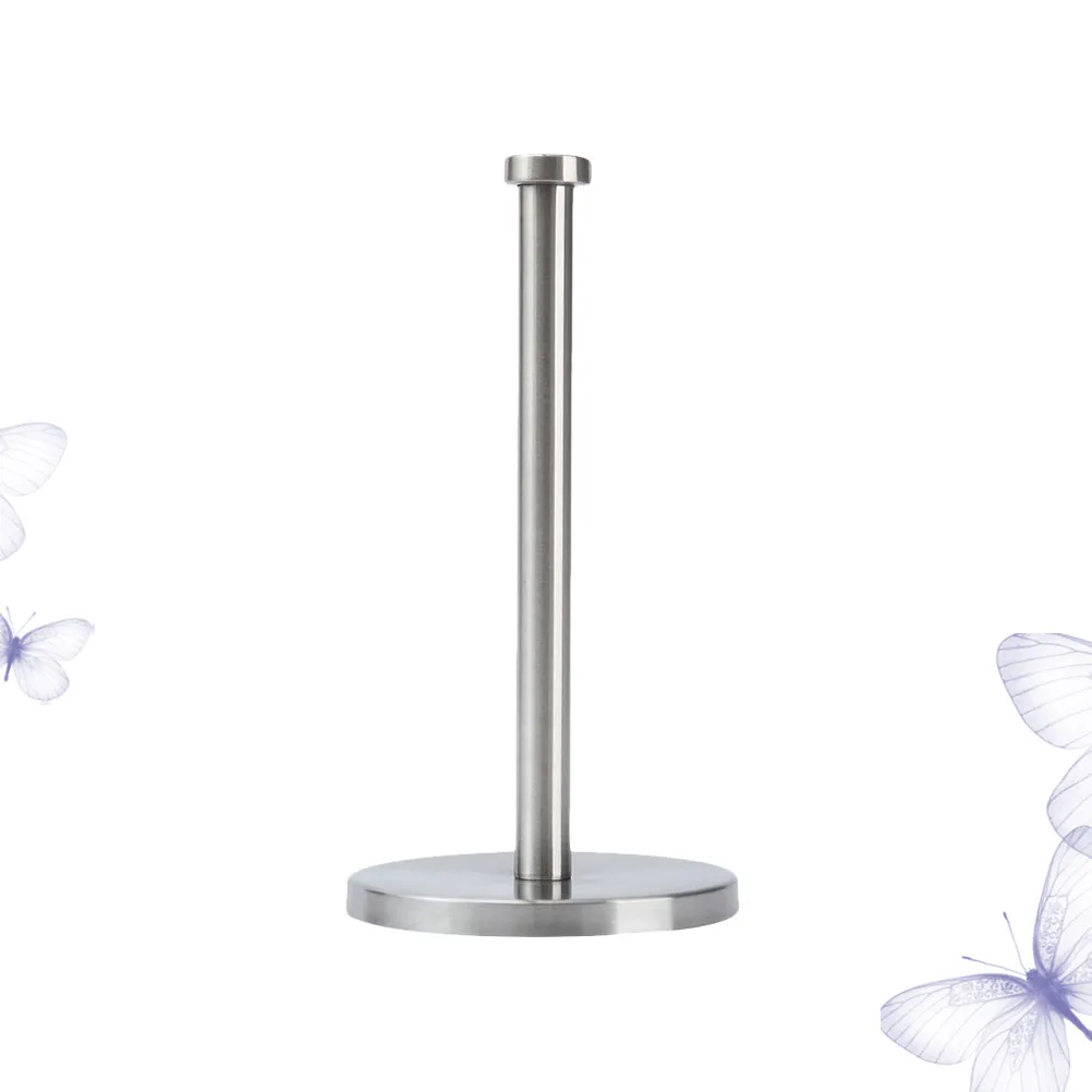 Stainless Steel Upright Paper Towel Holder for Kitchen & Bathroom – Rust-Resistant, Stable Base Countertop Tissue Rack