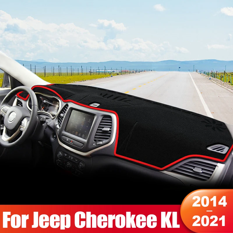 

For Jeep Cherokee KL 2014 2015 2016 2017 2018 2019 2020 2021 Car Dashboard Sun Shade Cover Mat Instrument Panel Pad Accessories