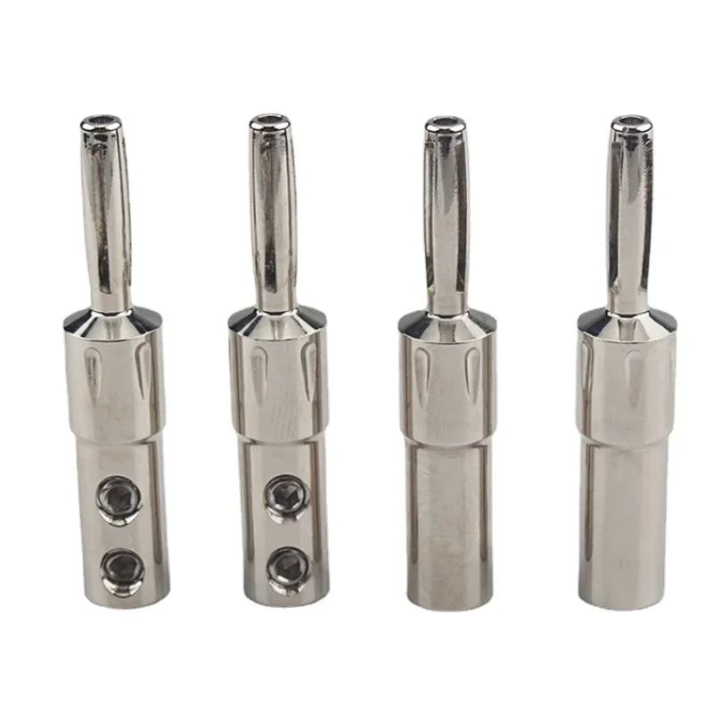 8 Uds conector de Cable de altavoz sin soldadura con conector Banana chapado en rodio adaptador de Audio HiFi