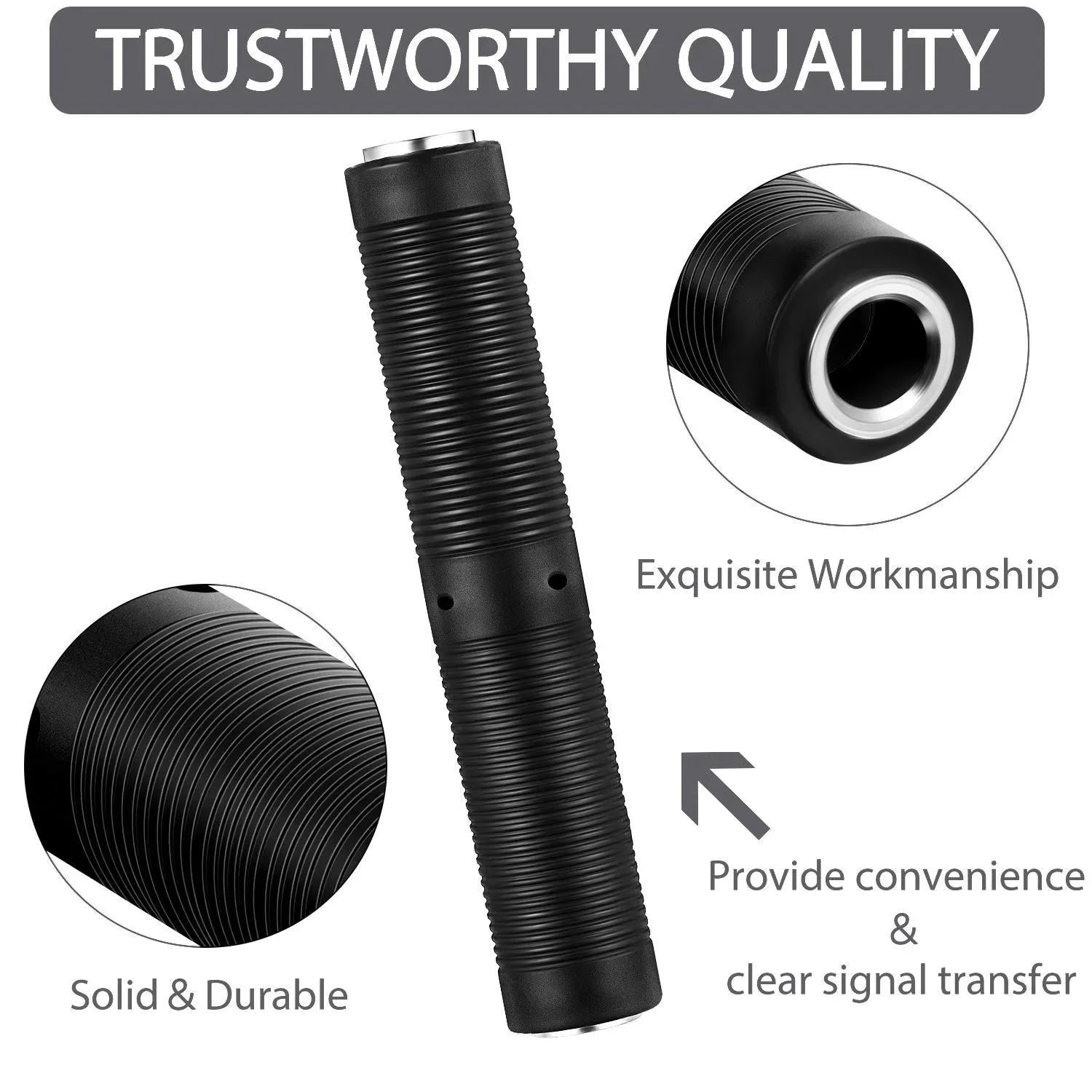1/4 6.5 مللي متر TRS ستيريو و TS أحادية مهايئ الرافعة النجار ، 6.35 مللي متر أنثى إلى أنثى تمديد موصلات ل مكبر للصوت المتكلم الغيتار #5