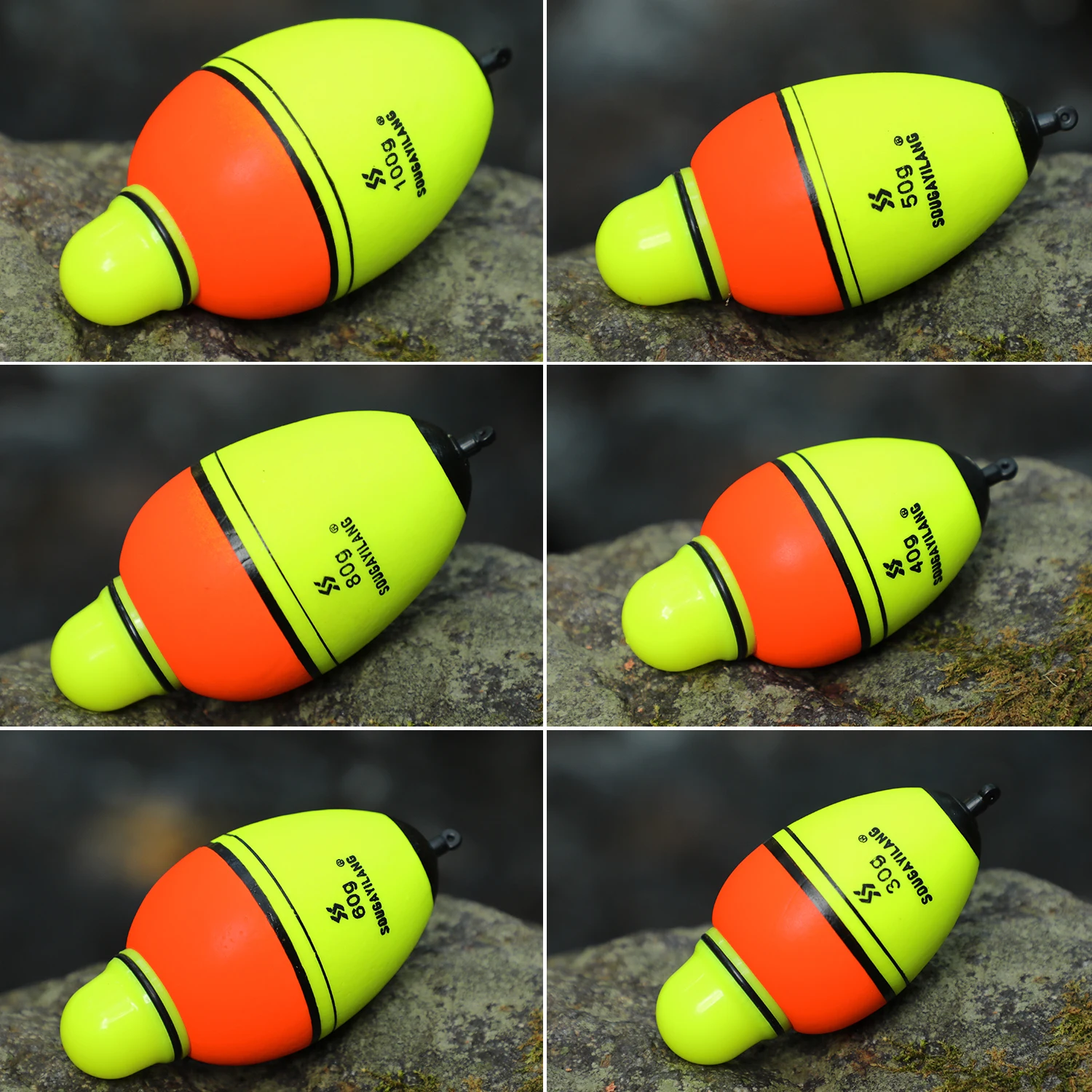 Sougayilang Leuchtende Fischbojen, 2 Stück, mit 6 Größenoptionen, hergestellt aus hochdichtem Schaumstoff, für eine Auftriebskraft von 30–100 g, zum Angeln. – Detail 14