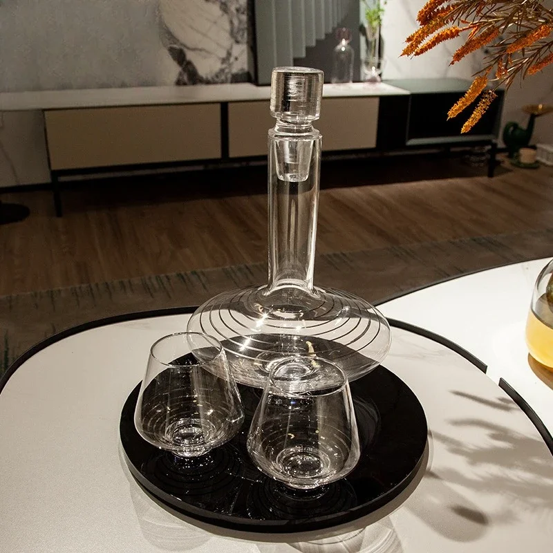 newGlass red wine decanter wine glass gift one pot two glasses household three-piece wine set