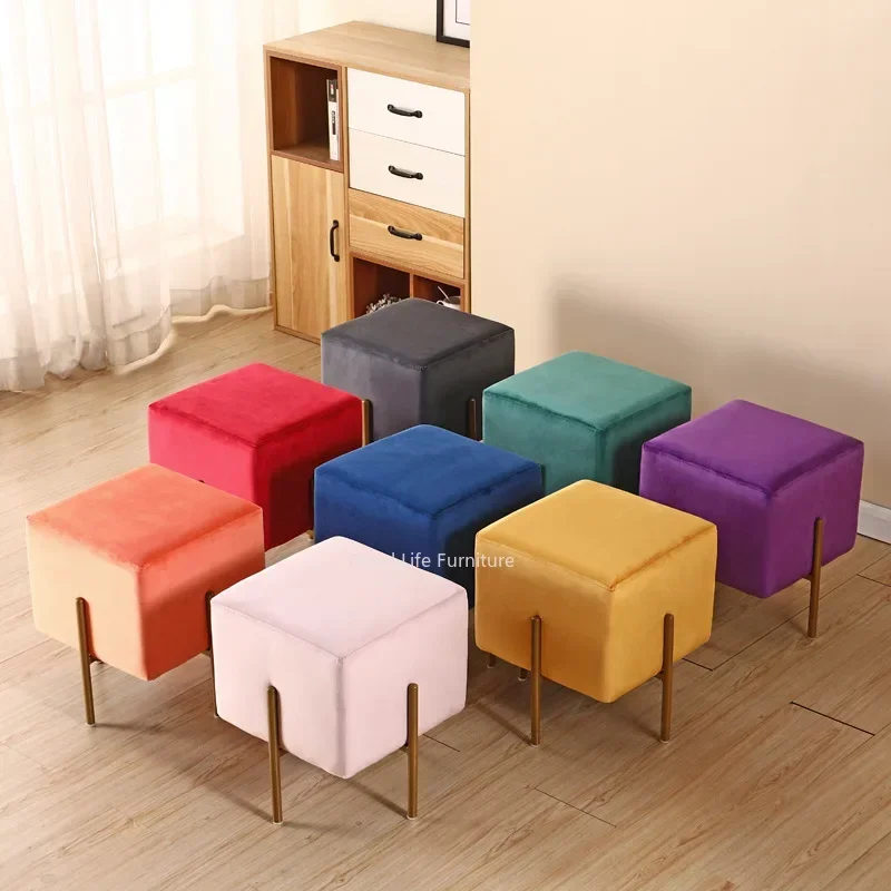 

Shoe Leather Stool Home Living Room Sofa Stool Door Wear Shoes Simple Creative Low Stool