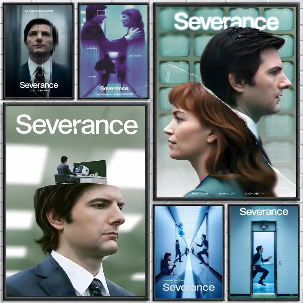 TV Series Severance Poster Poster Wall Sticker Waterproof Self Adhesive HD Art  Bedroom Bar Decor