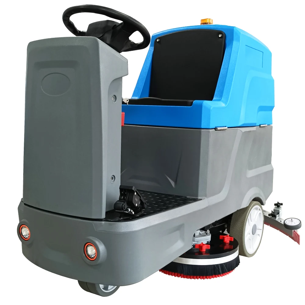 Ride-On Self-Propelled Electric Sweeper Truck Industrial Cleaner with Dust Collection Rechargeable Battery