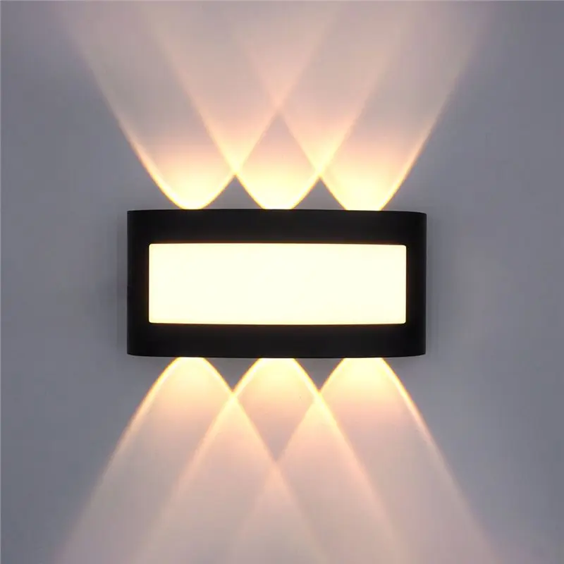 ABDJ-appliques murales extérieures lumière LED étanche 6W applique murale effet lumière escalier lumière lit lumière