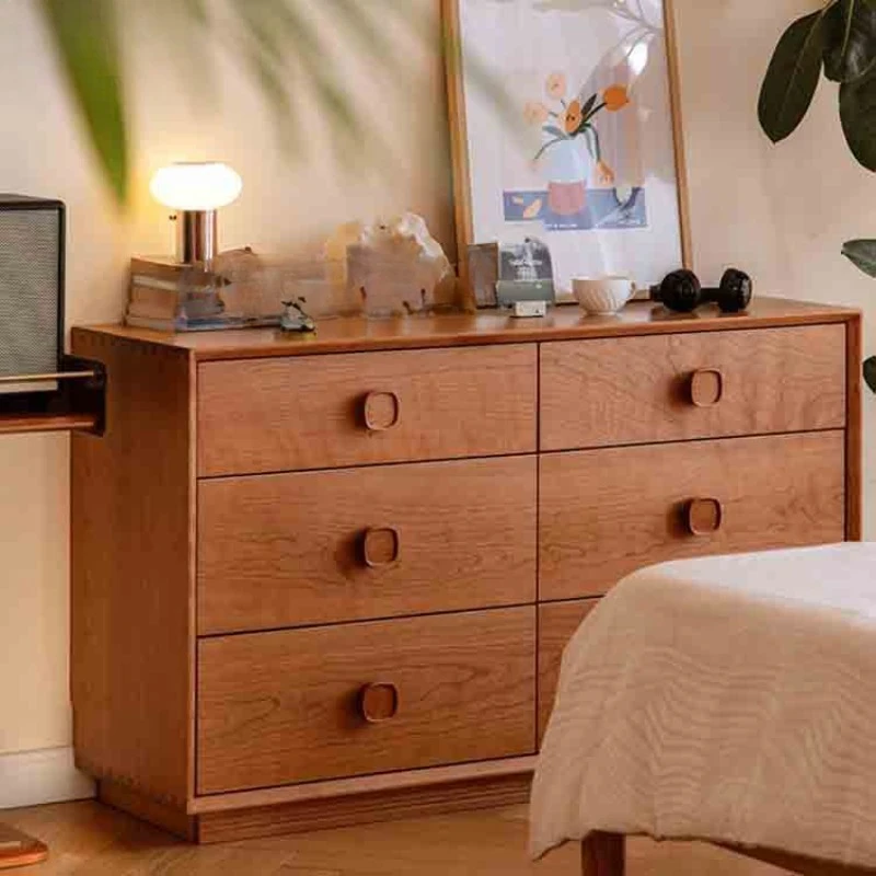 

Six-chest cabinet, cherry wood antique bedroom locker, living room locker, drawer cabinet