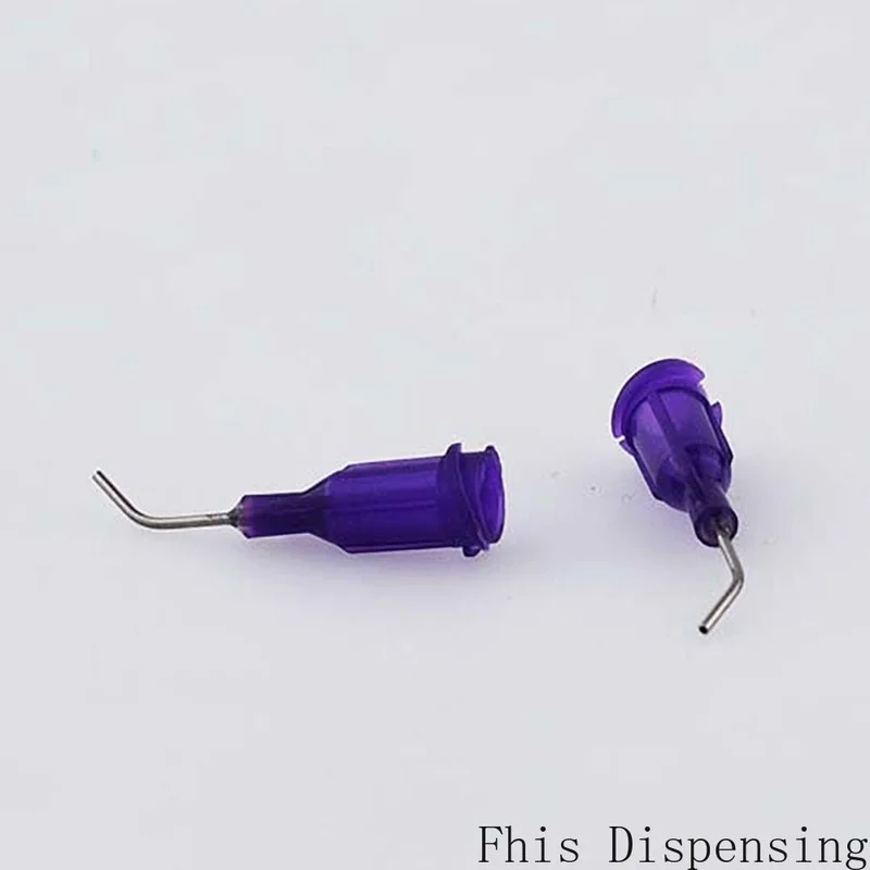 Stainless Steel Distribution Blunt Tip 21G 45 Degrees Elbow Dispensing Needles Pack of 20