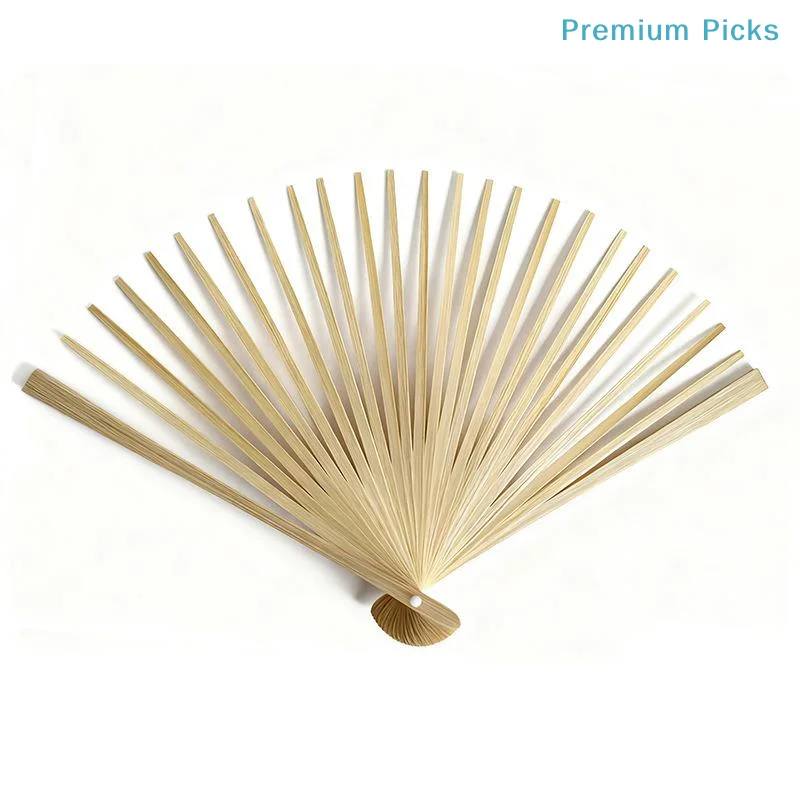 portableDIY Hand Fan Frame Unfinished Japanese Bamboo Folding Fan Craft Kit for Birthday Party Craft Games Home Decor