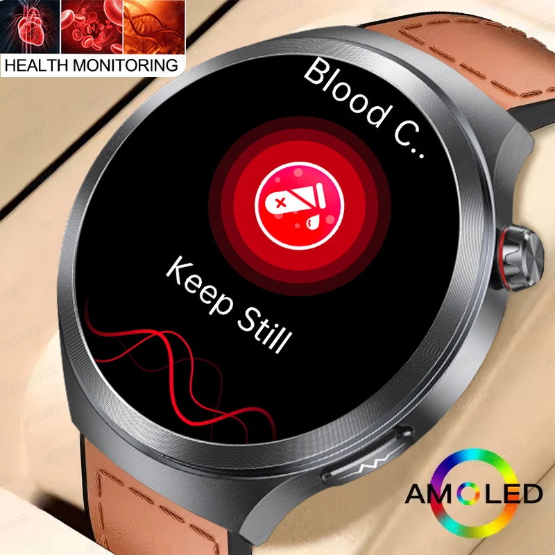 

GUHUAVMI НОВЫЙ мониторинг здоровья Анализ крови Мочевая кислота Смарт-часы с кровяным жиром Bluetooth Вызов ЭКГ + PPG Смарт-часы для мужчин 2025