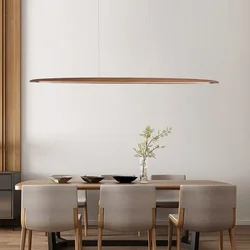 Longas Luzes De Pingente De Madeira, Lâmpadas LED Penduradas, Mesa Moderna, Luz Linear, Ilha De Cozinha, Escritório, Bar, Jantar, Sala De Estar