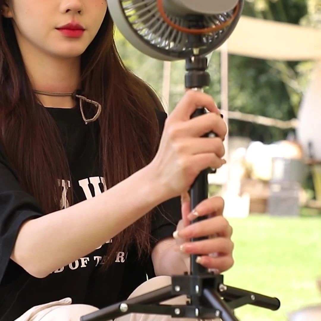 10000mah Outdoor Camping Fan Tripod Fan Portable Camping Tent Small Ceiling Fan Multi functional Power Bank Small Night Light