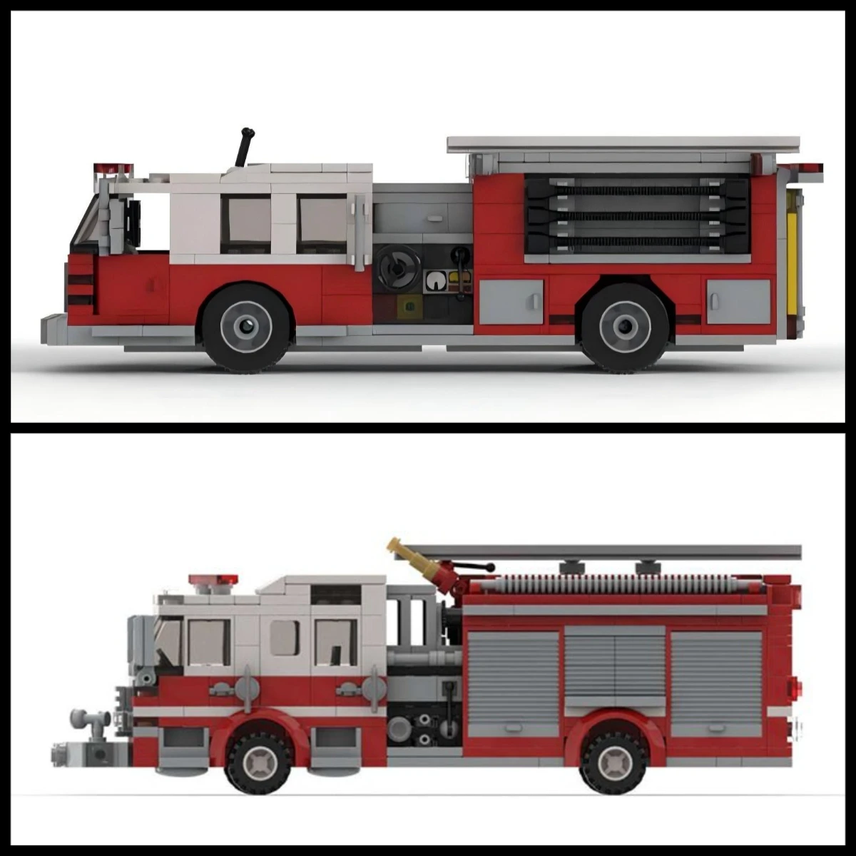 Urbane Miniatur-Straßenansicht Feuerwache MOC Baustein-Set Kleines Feuerlöschfahrzeug-Modell Kinder-Puzzle-Spielzeug Geburtstagsgeschenk für Jungen – Detail 4