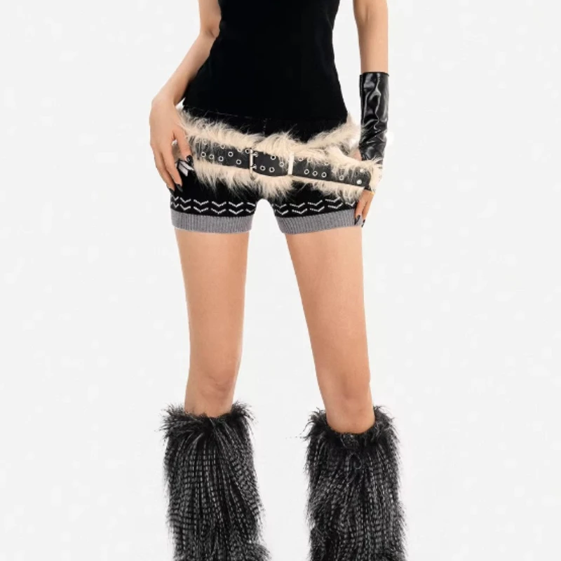 عيد الميلاد الجاكار نمط محبوك الملابس النسائية 2025 شتاء جديد الحلو كول منخفضة الخصر تنوعا التخسيس السراويل غير رسمية السيدات