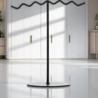 

Wrought Iron Jewelry Stand Necklace Holder Rack Earring Display Desktop Metal Black Durable Small T Shape Perfect