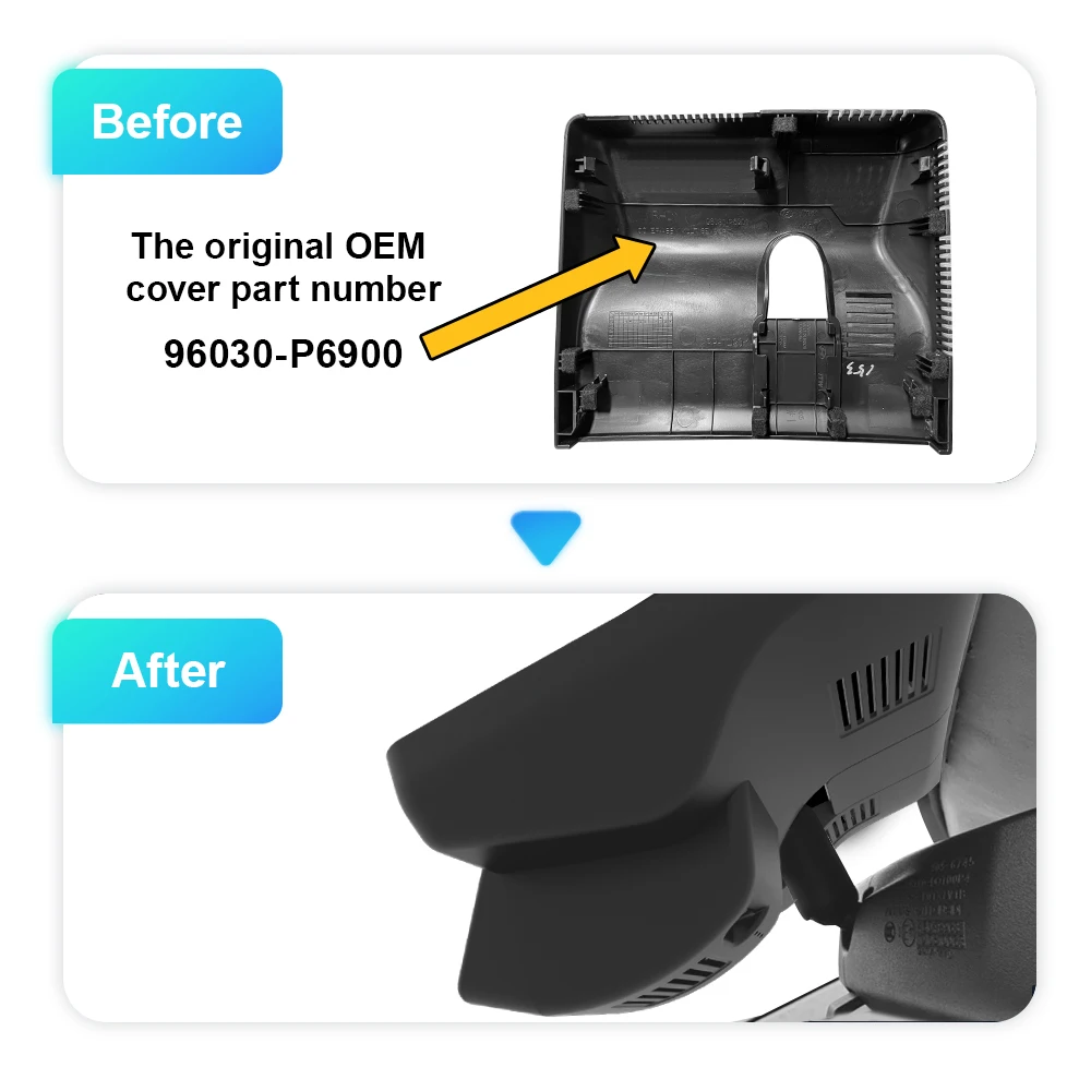 كاميرا سيارة 4K لسيارة Hyundai Santa Fe 2019-2020، ARB OEM تبدو مثالية للصندوق الأسود كاميرا داشكام لمحرك اليد اليمنى Santa Fe 2025-2026