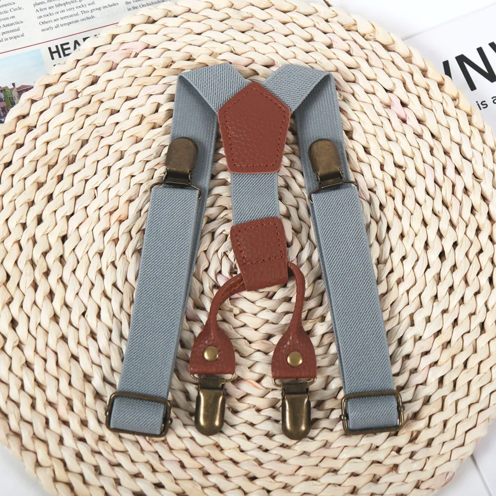 Cute Children Belt Boys Girls Colorful Suspenders Clip-on Y-Back Braces Elastic Adjustable Kids Formal Wear Accessories Gift