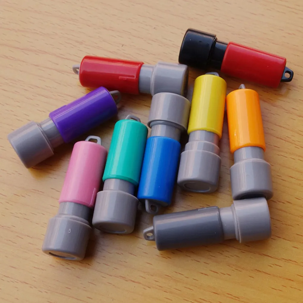 20pcs Seal Case Blank Stamps Small Round DIY Stamp Maker Crafting Kit Ink Pad Engraved Self Inking Office Accounting Tools