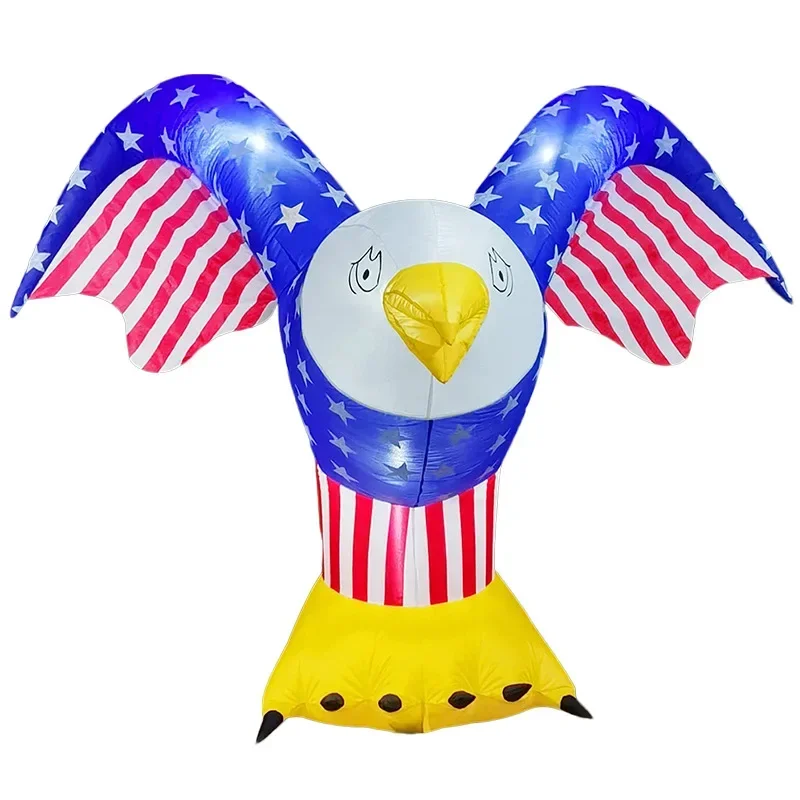 Inflatable Independence Day Uncle Sam Condor Flag Rocket Yard Decoration Glowing Air Model