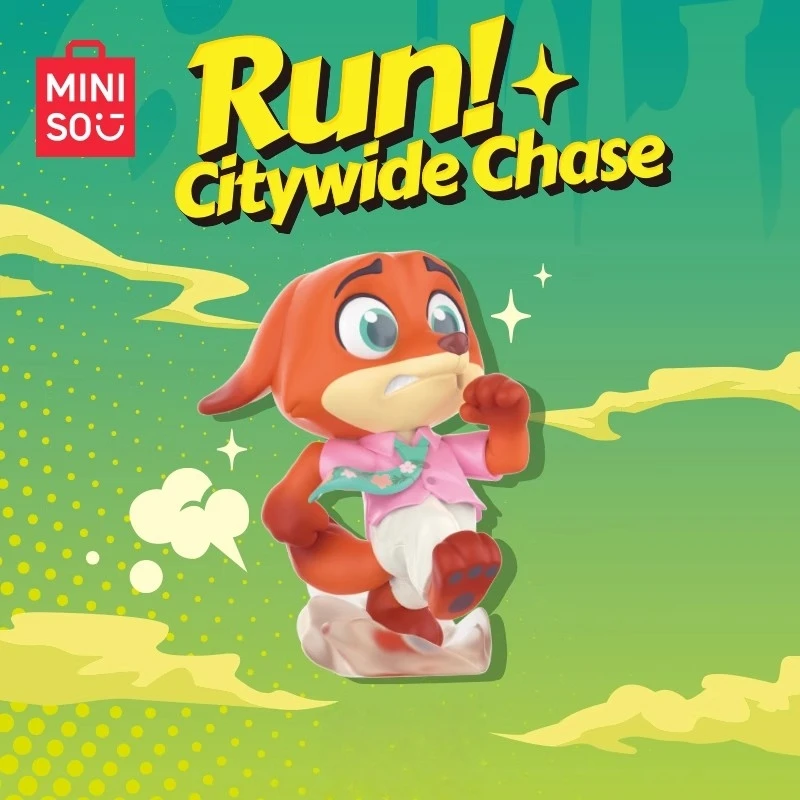 MINISO Disney Zootopia Run! City Chase Serie Blind Box Niedliche Judy Hopps Modell Animation Ornamente Kinderspielzeug Geburtstagsgeschenk