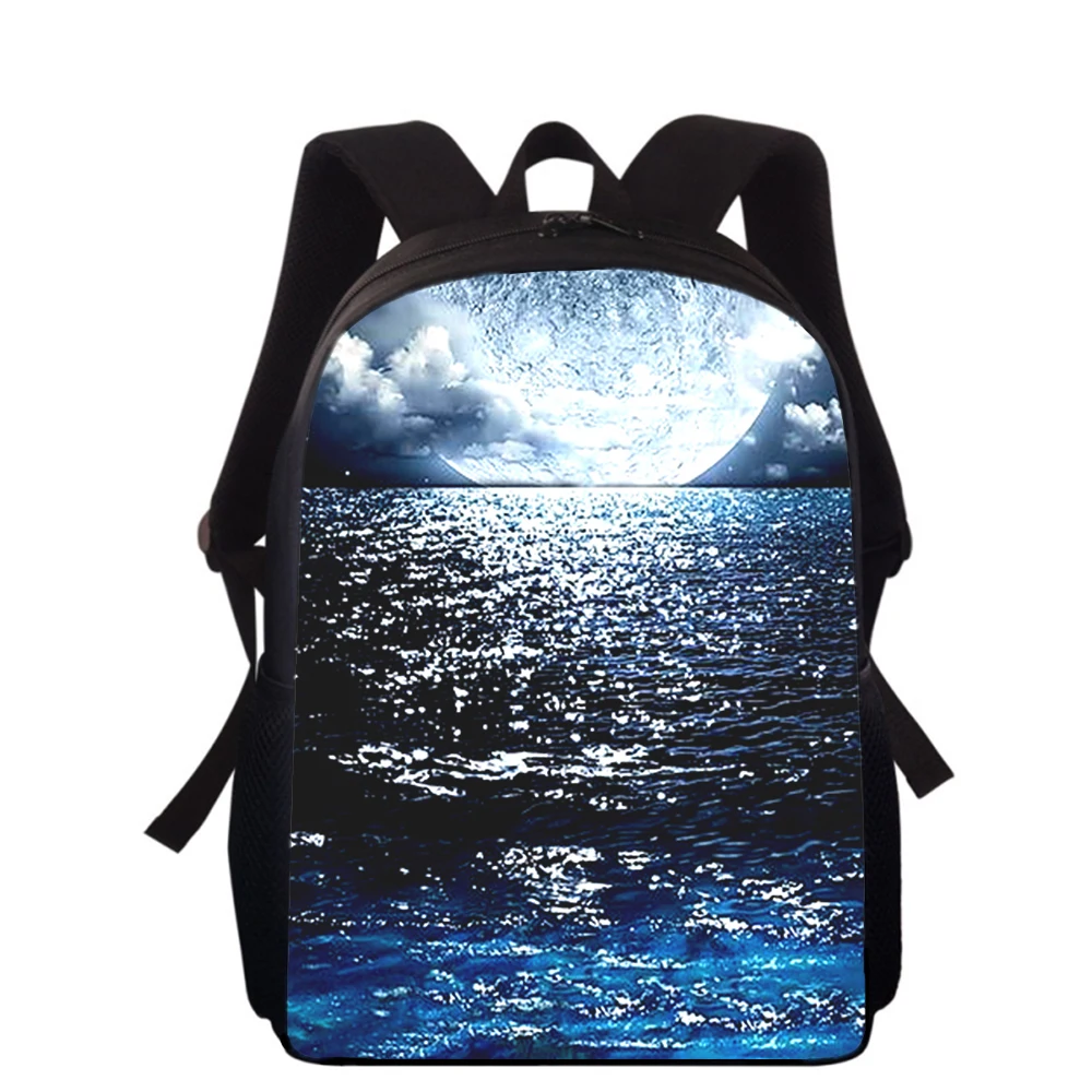 Beach sea landscape 15” 3D Print Kids Backpack Primary School Bags for Boys Girls Back Pack Students School Book Bags