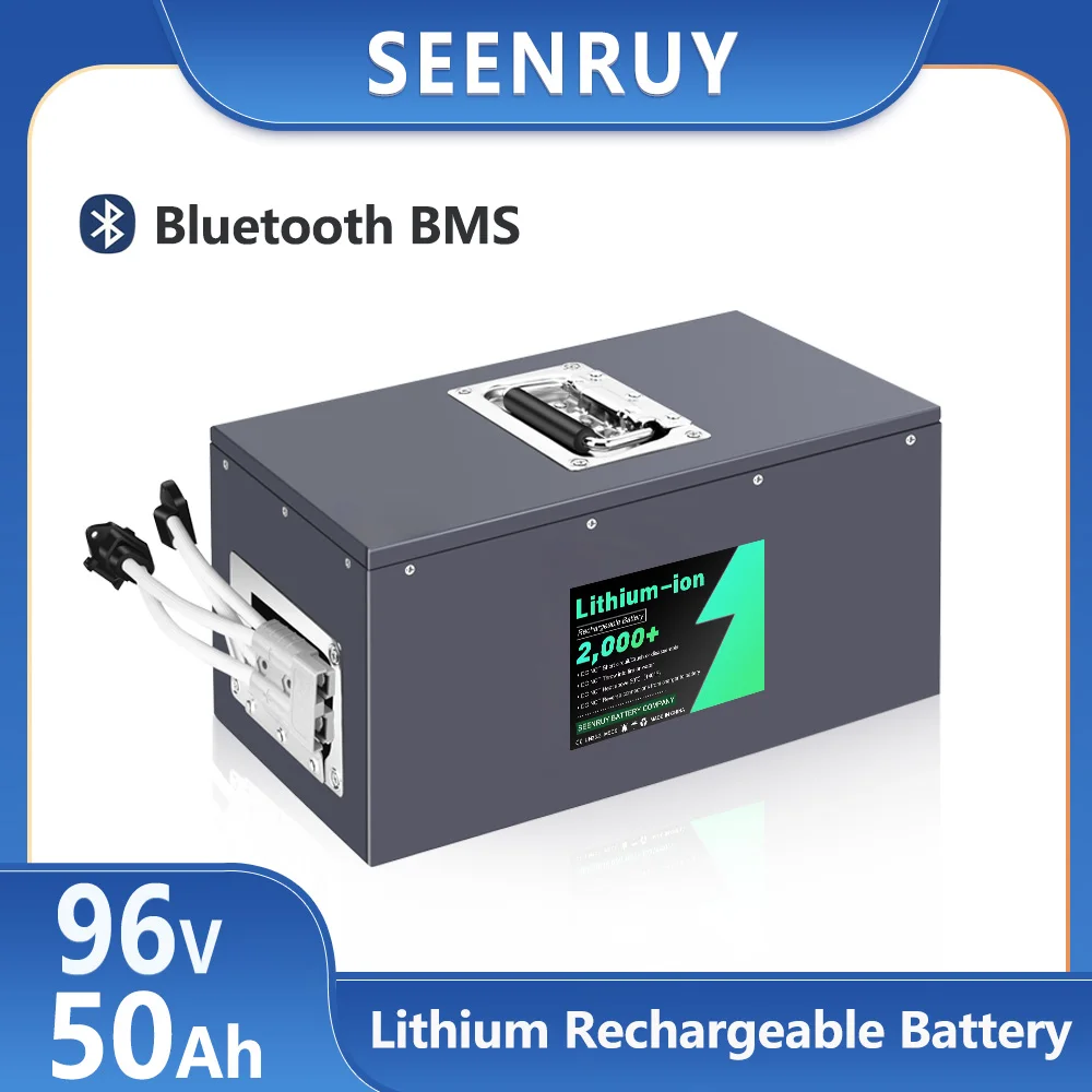 96V 50AH 80A 100A BMS Li ion With Charger Lithium Polymer Battery Pack Perfect For Forklift Crane Truck Tricycle MotorCycle