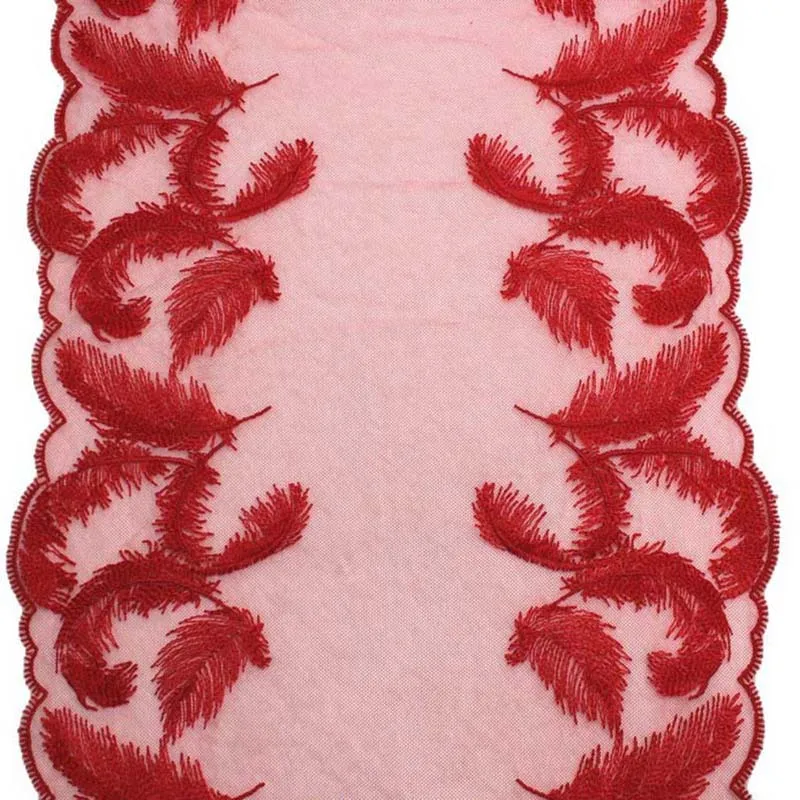 20Yards Bilateral Feather Embroidered Lace Trim Lingerie Sewing Craft DIY Apparel Fabric Lace Dress Garment Accessory
