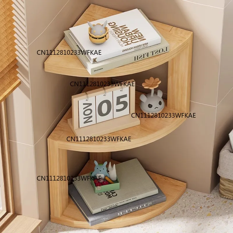 Corner Storage Holders Wooden Organizer Bookshelf Office Decoration Racks Desk Organizers Display Stand Aesthetic Home Supplies
