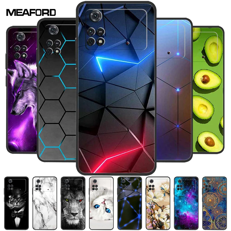 Para poco x4 pro 5g caso m4 pro 4g moda macio tpu silicone capa traseira para xiaomi poco m4 pro 4g caso de telefone funda x4 pro 5g 2022