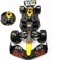 Burago 1:24 Driver's Helmet Style 2022 Red Bull RB18 #1Max Verstappen #11Sergio Perez Alloy Model Car Die-Casting Simulation Car