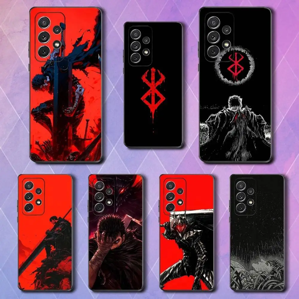 

Hot B-Berserk G-Guts Anime Phone Case For Samsung S25,S24,S23,S22,S21,S20,S10,Ultra,Plus,Lite,FE,Soft Silicone Black Cover