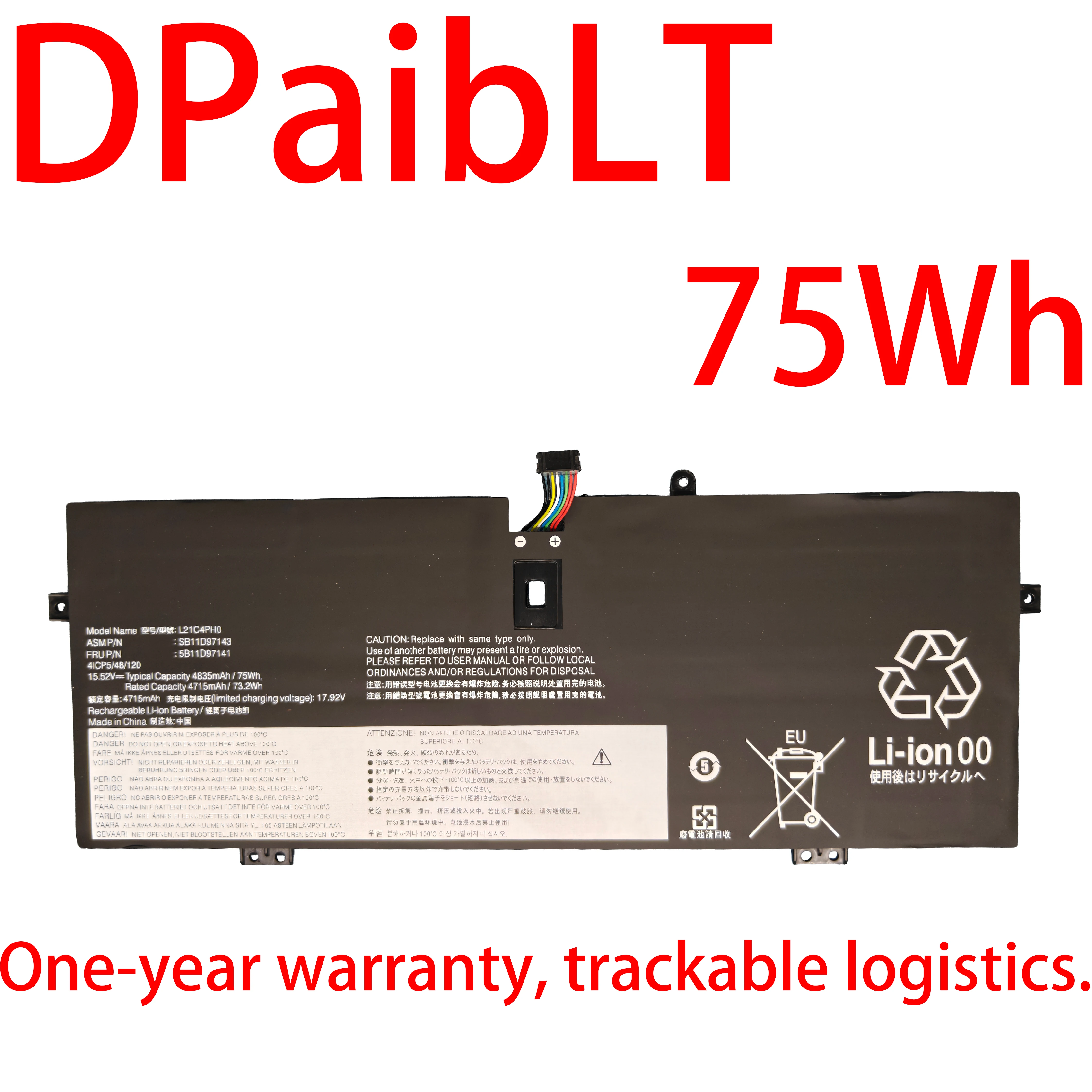 

DPaibLT NEW 75Wh 15.52V L21C4PH0 L21B4PH0 L21D4PH0 LAPTOP BATTERY For Lenovo Yoga 9 14IAP7 82LU 14IRP8 9i 14 2022 G8 2023 Series