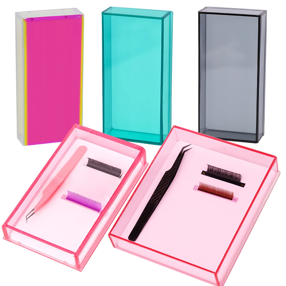 Eyelash Storage Box Eyelash Extension Magnetic Plate Multifunctional False Eyelash Makeup Organizer Acrylic Pallet Lash Holder