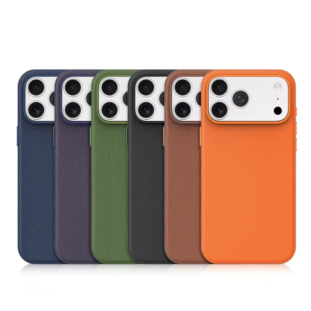 Tech Accessories Hard Case - Luxe Tech Geweven Stof Magnetische Telefoonhoes