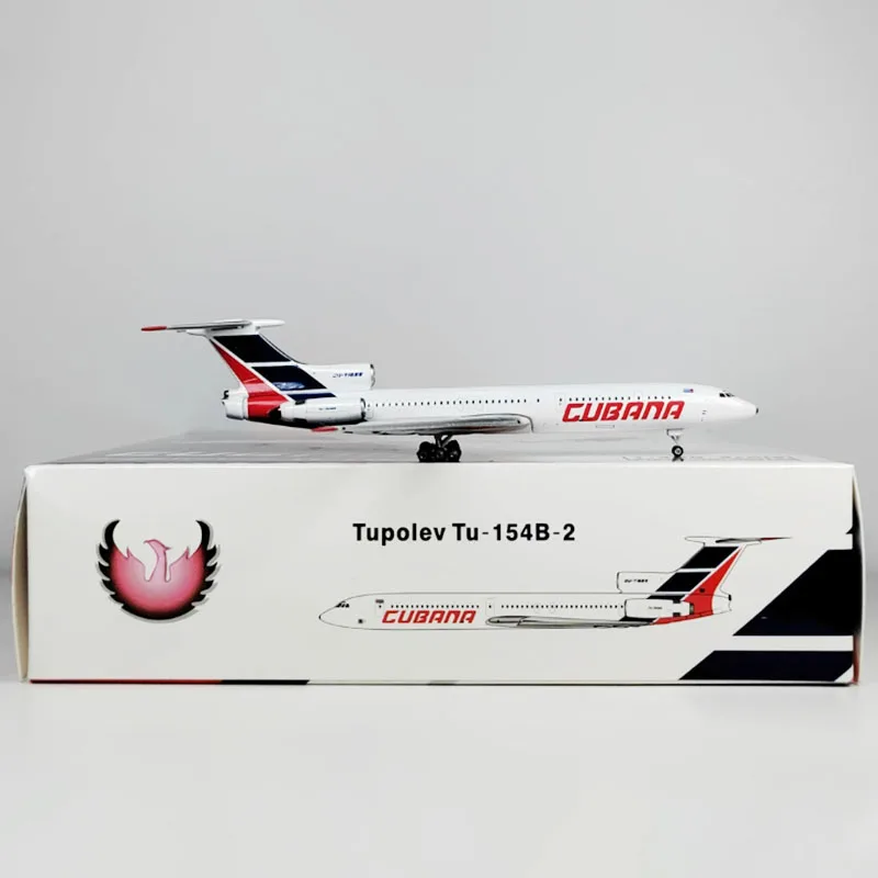 Cubana Tupolev Tu-154B2 CU-T1256 Airlines Liga Avião Modelo Toy, 1