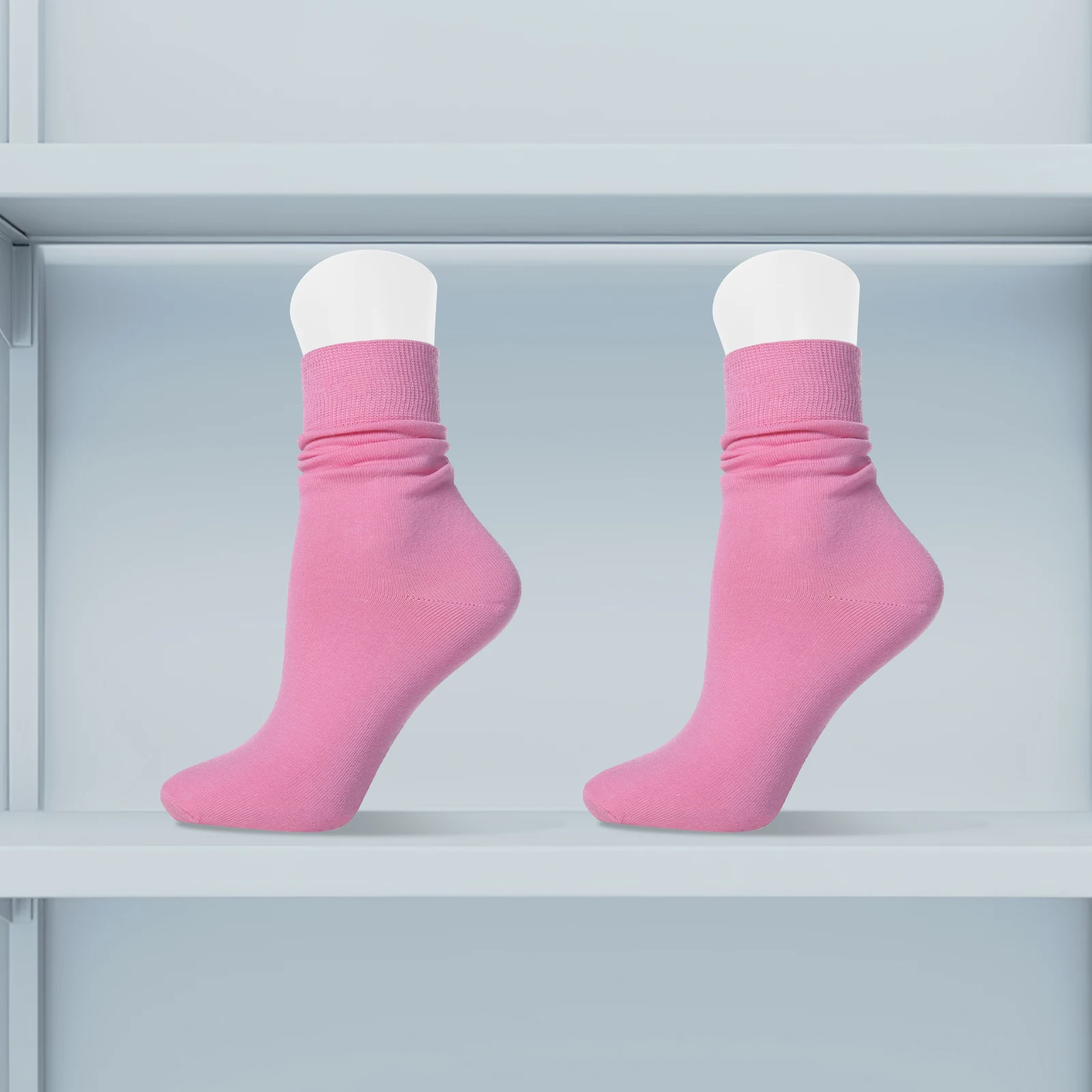 

2pcs Woman Foot Mannequin Shoe Mold Female Booties Support Realistic Shape Easy Carry Sock Shoes Stand Storage Tools Sock