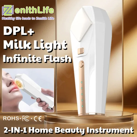 DPL 밀크 라이트 2 in 1 피부 회춘 미용 기기 과열 방지 화이트닝 스팟 제거 주름 방지 여자 친구 선물