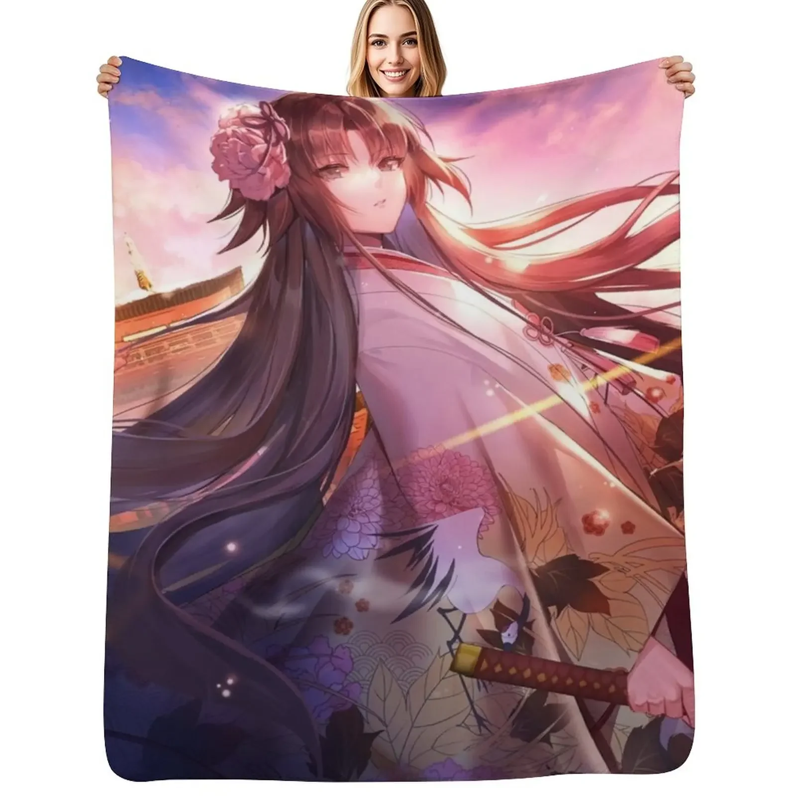 

Ryougi Shiki Throw Blanket Furrys Extra Large Throw Stuffeds For Sofa Thin Blanket