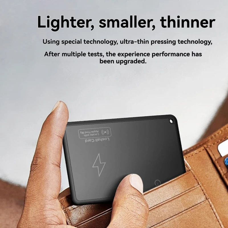 HFES 3Pcs Smart Wallet Tracker Card Wireless Charging GPS Locator For Iphone Apple Devices Find My Airtag Feature