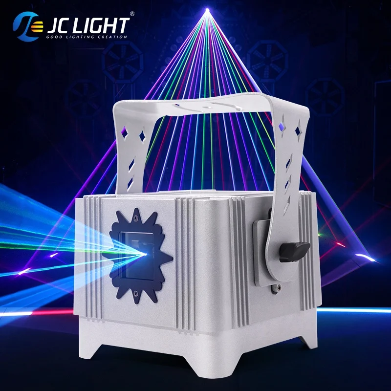 JC light Newest Outdoor Lights Projector Battery Charging Waterproof 2w 4w Rgb Animation Light