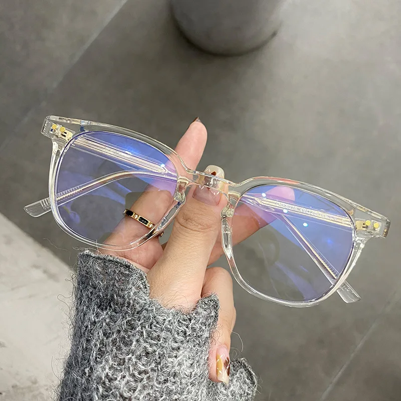 New Trend Anti-Blue Light Myopia Eyeglasses Classic Transparent Near Sight Eyewear Luxury Brand Myopia Glasses Diopter 0 To -4.0