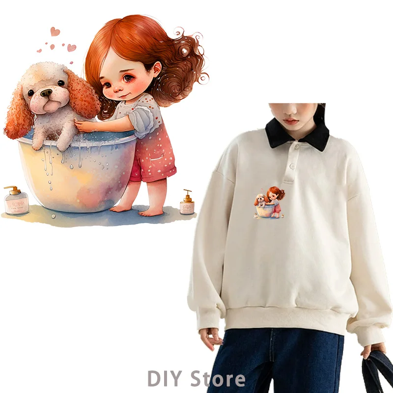 wonderland girl dtf Heat Transfer iron on transfer for clothing Iron On Patches For Clothing Thermal for Clothing.