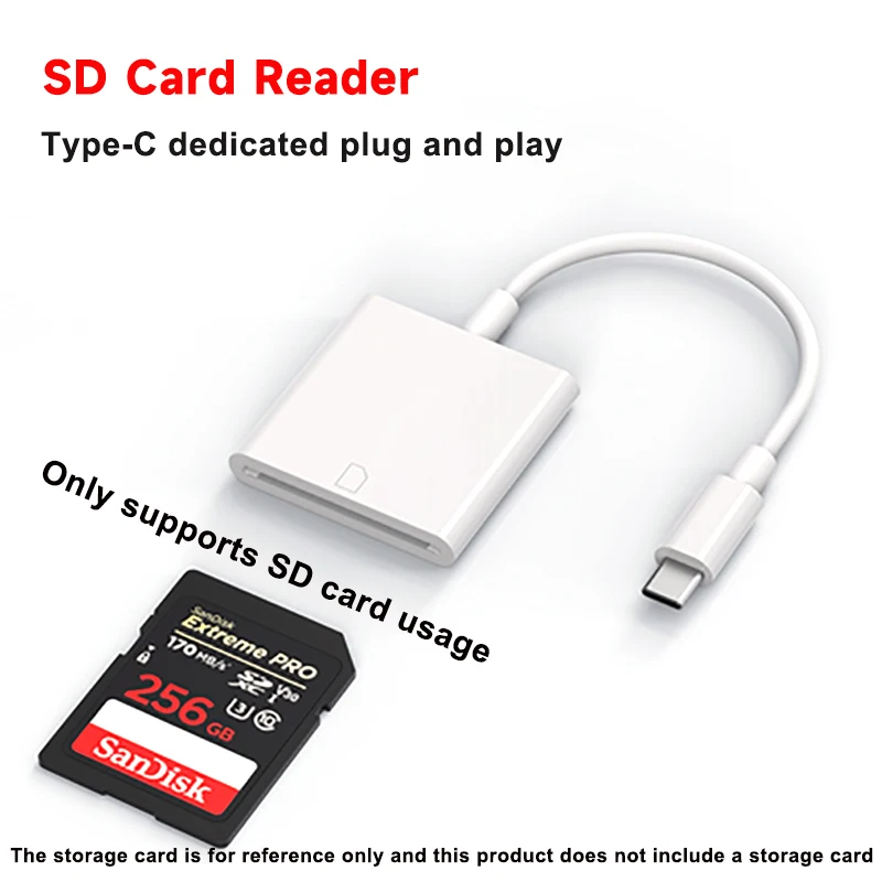 1Pc USB Type C SD TF Memory Card Reader Adapter for Samsung Huawei XiaoMi SD TF Card Reader Data Converter For Laptop Phone - view 2