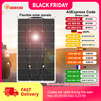 DOKIO 100W 200W 400W flexible solar panel monocrystalline silicon made in China 18V solar panel suitable for RV camping