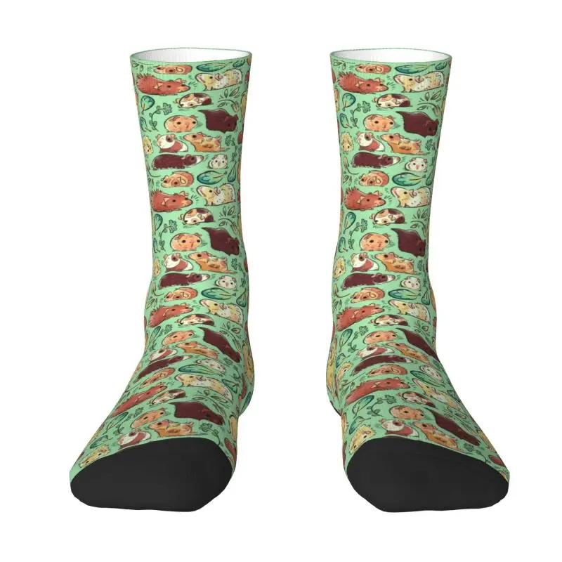 

Cool Mens Guinea Pig Huddle Dress Socks Unisex Warm Comfortable 3D Printed Animal Crew Socks