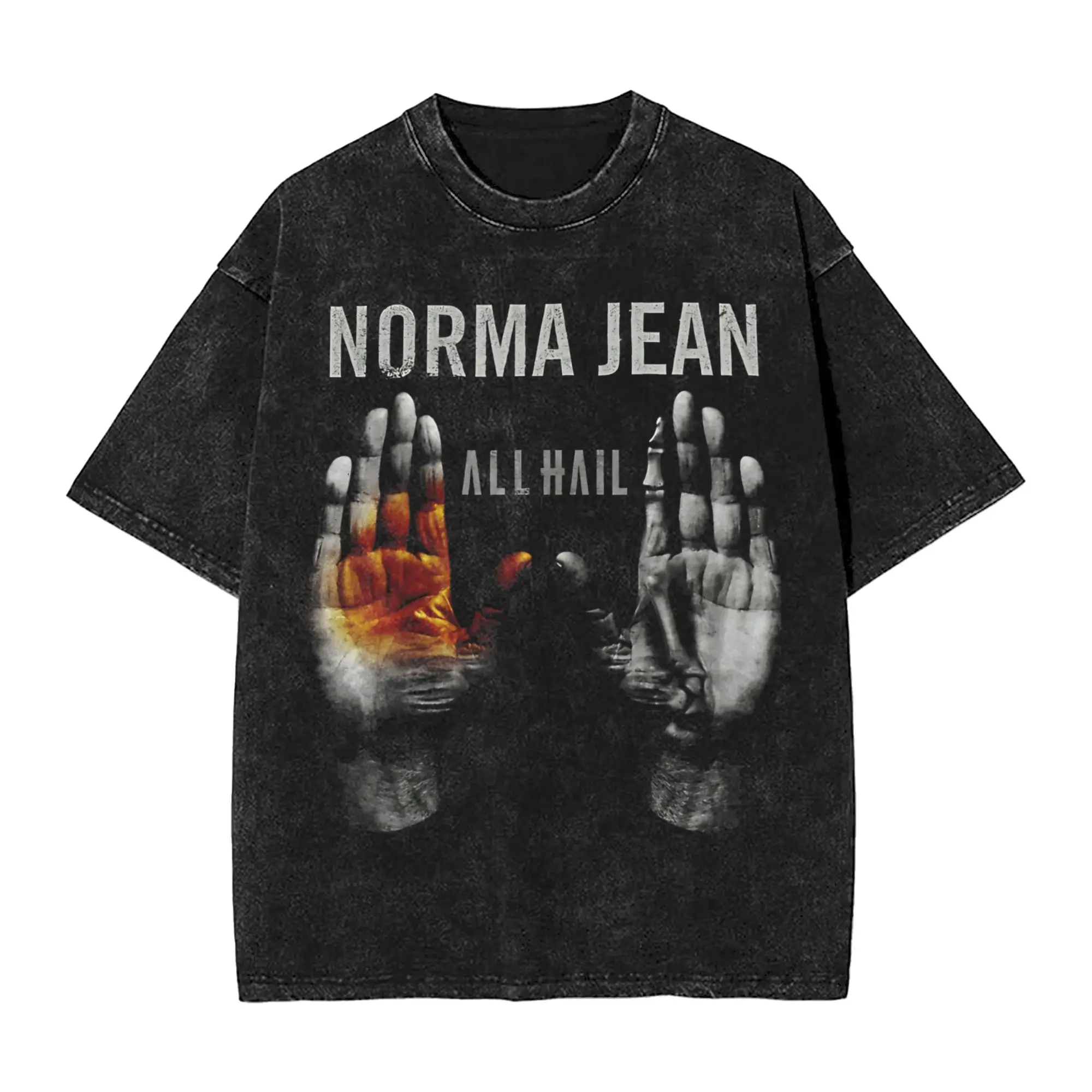 Camisetas Norma Jean Band, Camiseta Holgada de Algodón Lavado Estilo Hip Hop, Moda Urbana para Hombre y Mujer, Camisetas Estampadas
