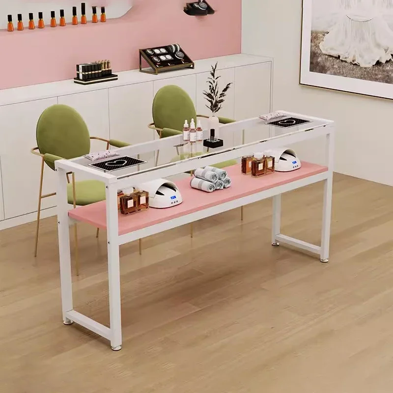 

Creative Simple Nail Table Nordic Aestheticglamour Unique Nail Desk Space Saving Vintage Biurko Do Manicure Salon Furniture