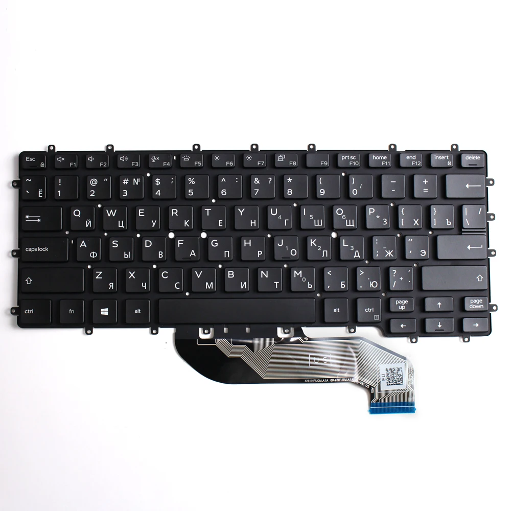 Replacement Laptop Keyboard for Dell Latitude 9410 7400 2-in-1 Notebook Keyboard RU Layout with Backlit Replacement Keyboard