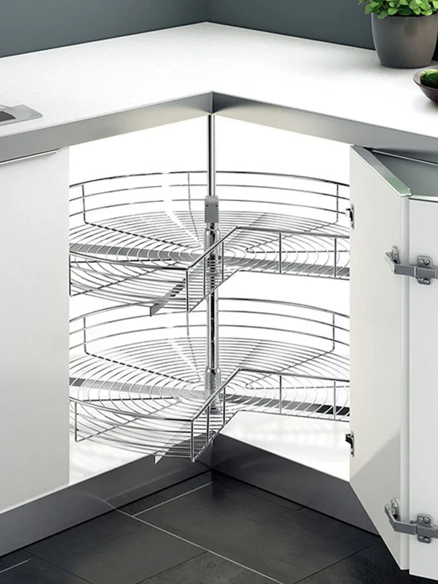 

Degrees Turntable Basket Rotating Basket Shelving Circular Stainless Steel Shelving
