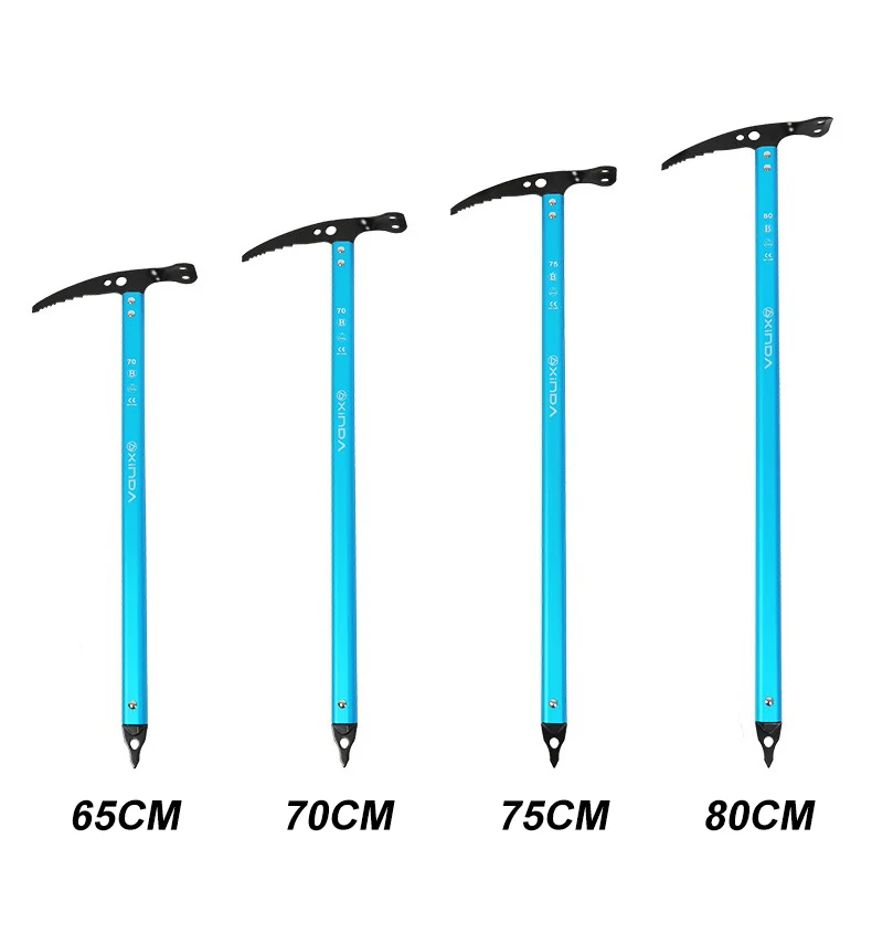 XINDA Lightweight 1mm Steel Climbing Ice Axe Portable Aluminium Mountaineering Ice Tool for Casual Outdoor Activities and Tours